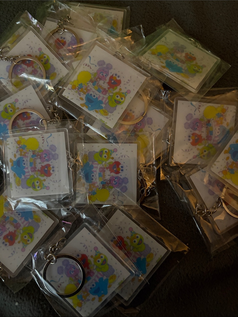 Fashion Sesame Street Colorful Cartoon Character Keychain Pack -20pk